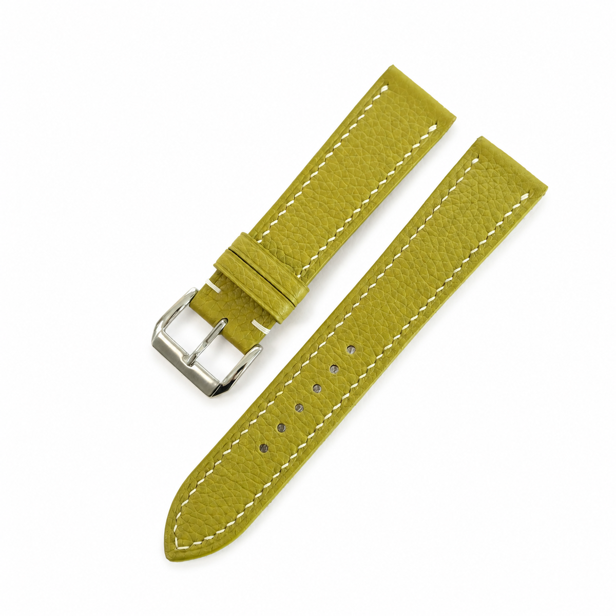 Olive Green Togo Leather Watch Strap