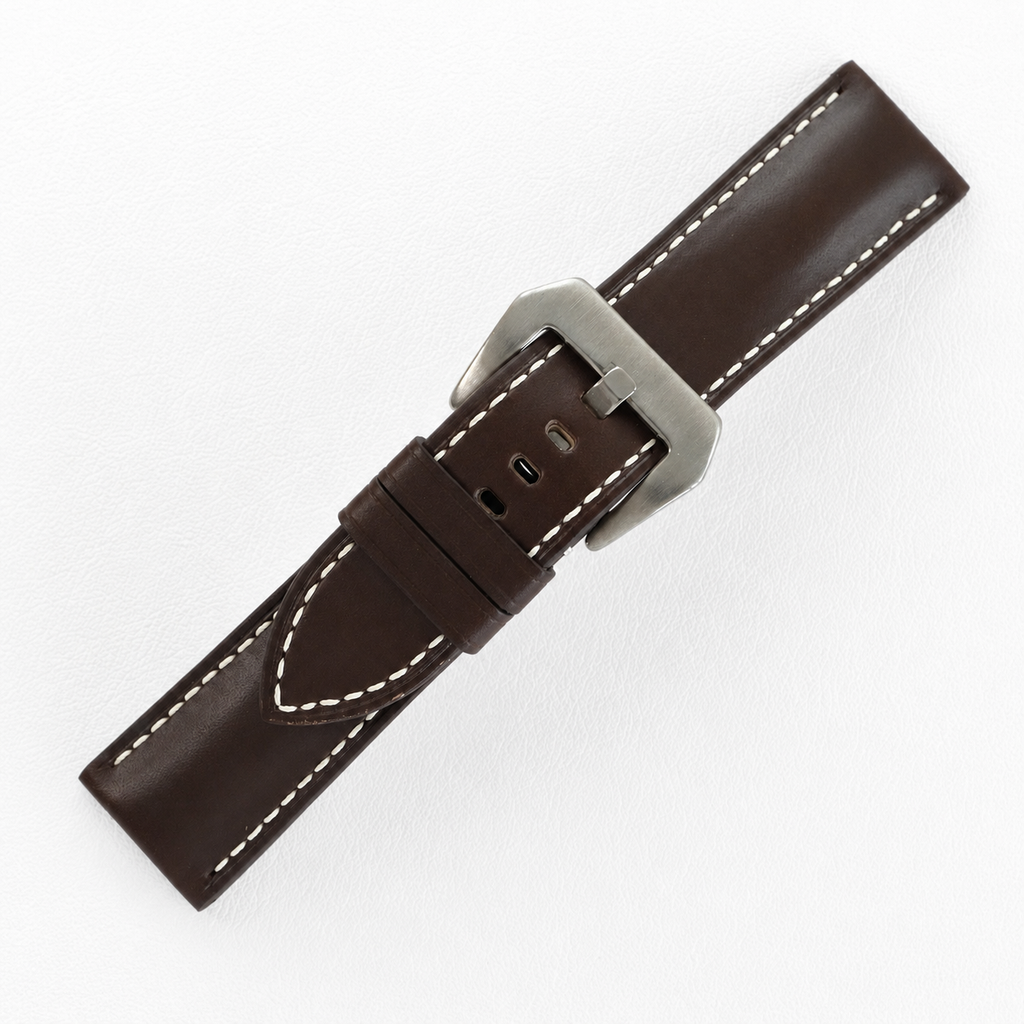 Chocolate Brown Buttero Leather Watch Strap