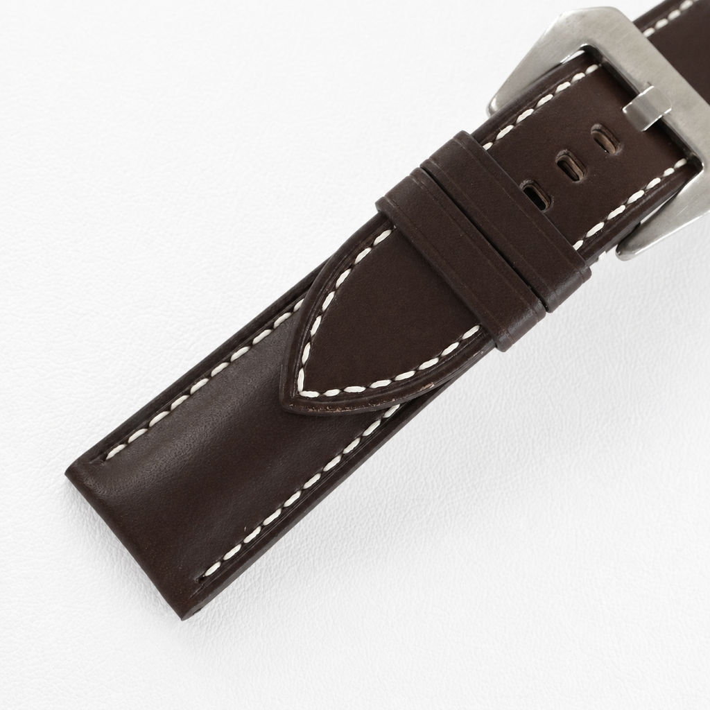 Chocolate Brown Buttero Leather Watch Strap