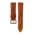 Cognac Brown Patina Vegetable Tanned Leather Watch Strap