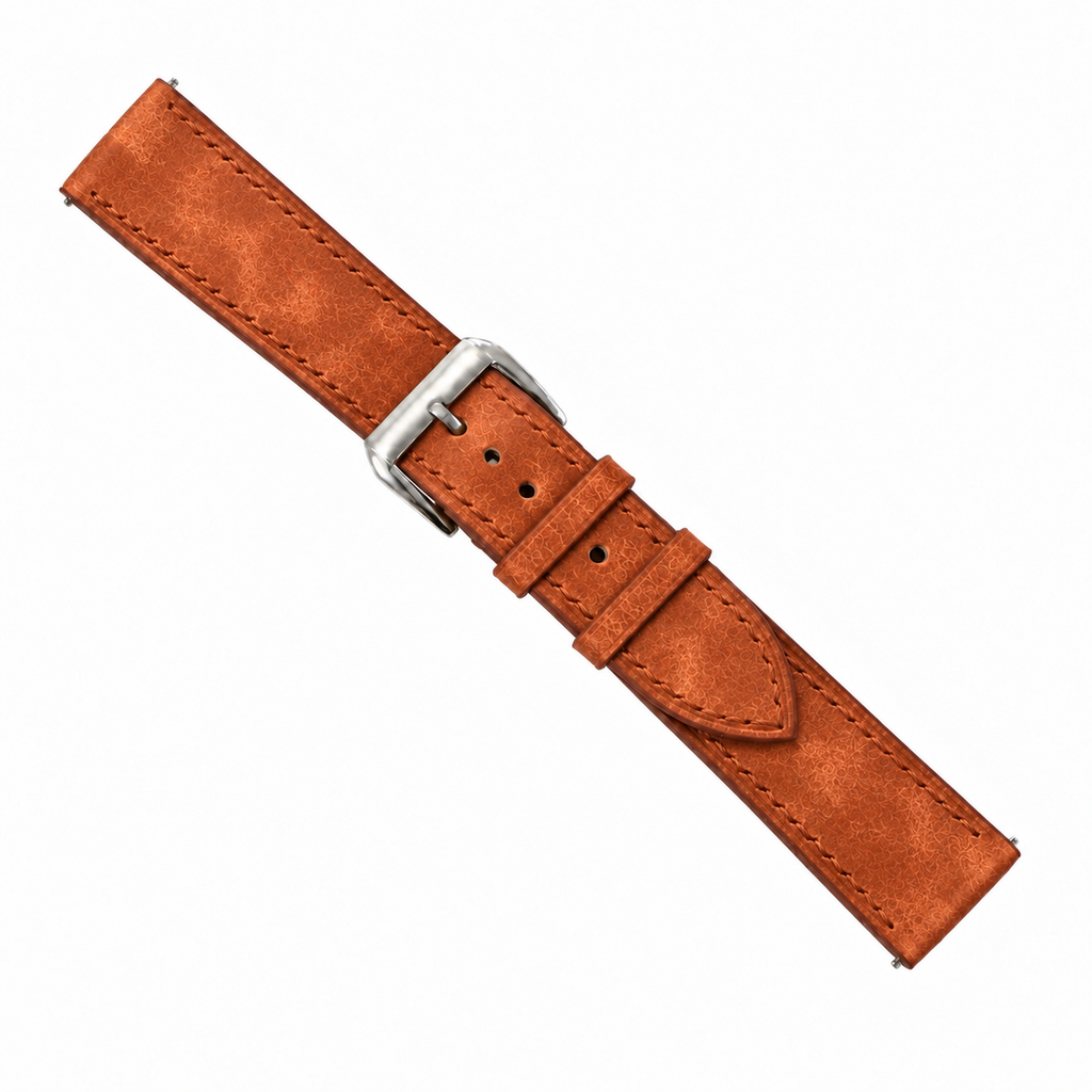 Cognac Orange Pueblo Leather Watch Strap
