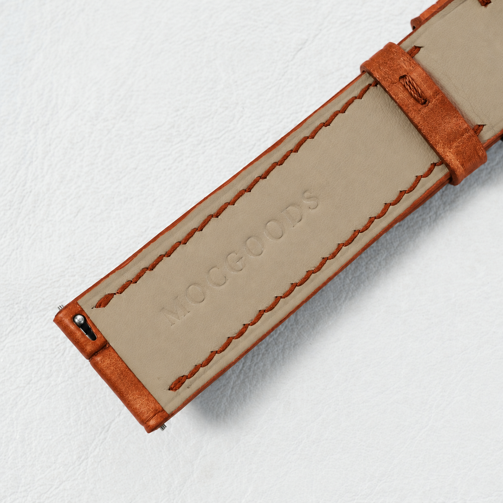 Cognac Orange Pueblo Leather Watch Strap