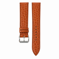 Cognac Orange Small Round Scale Alligator Leather Watch Strap
