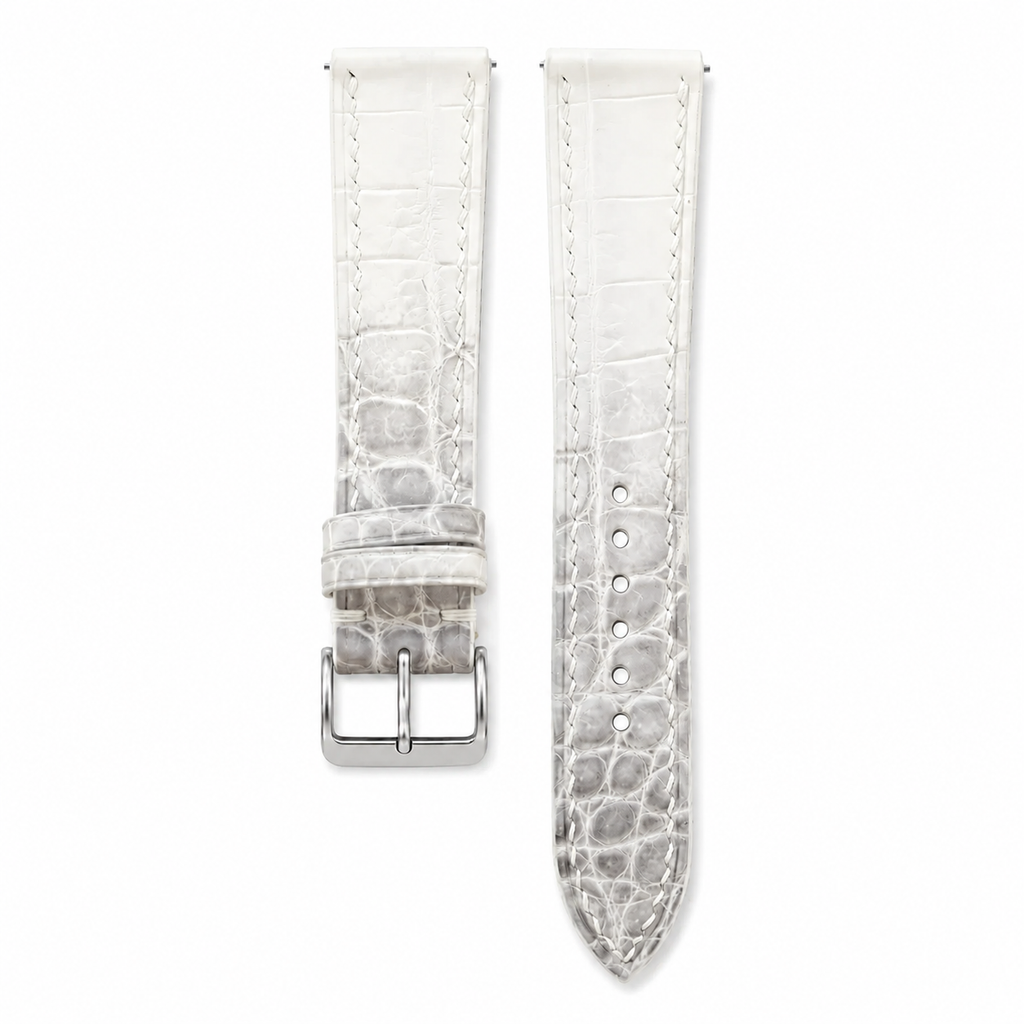 Flat Himalayan Alligator Leather Watch Strap