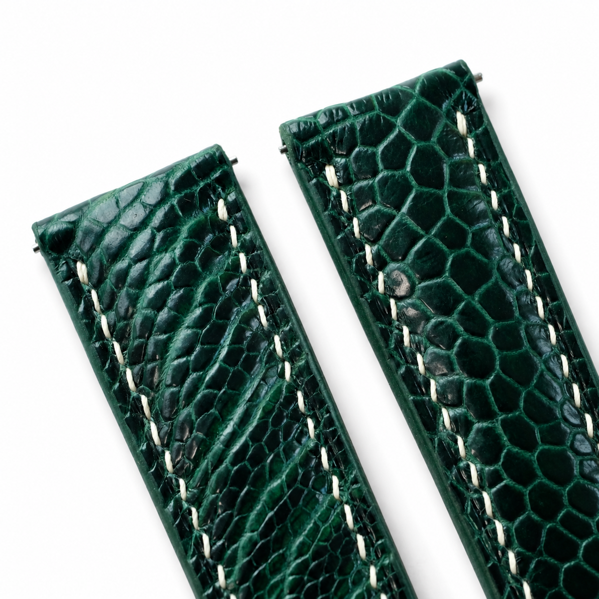 Green Ostrich Leg Leather Watch Strap