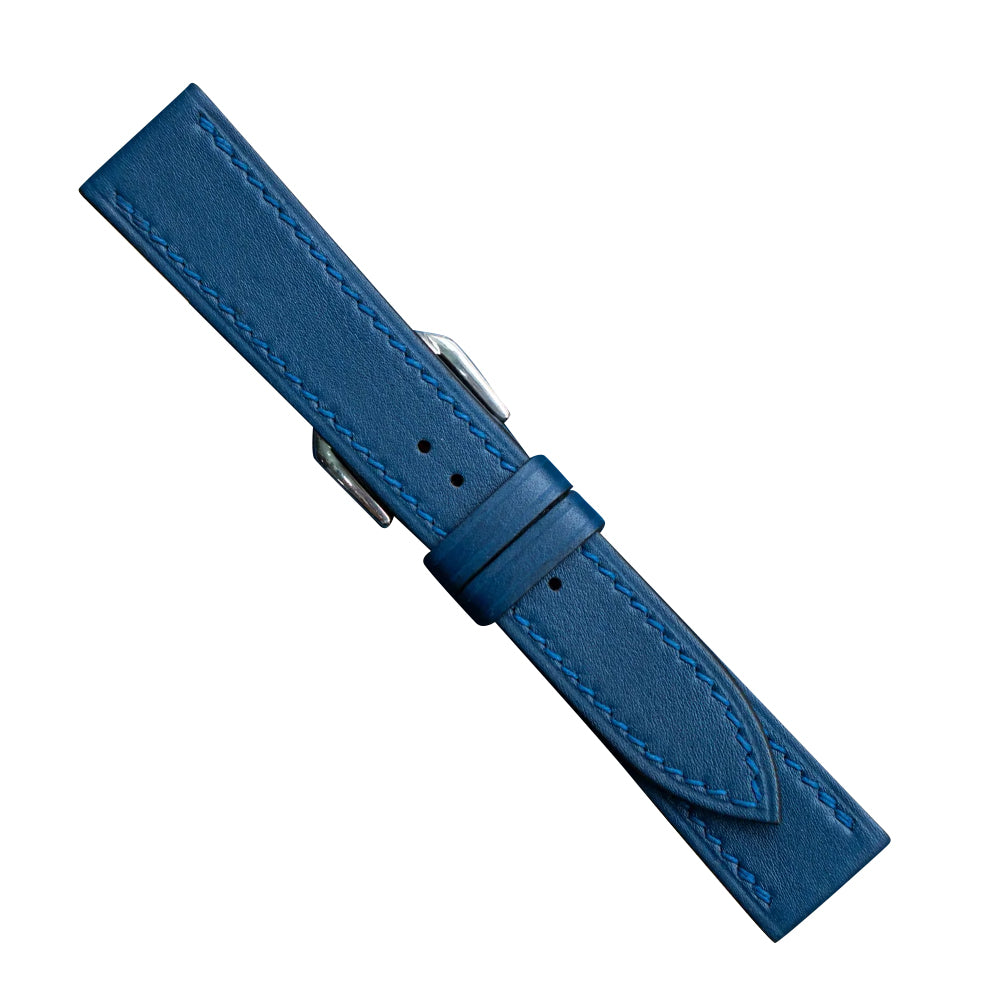 Deep Teal Blue Swift Leather Watch Strap