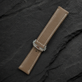 Deployant Taupe Togo Leather Watch Strap