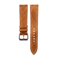Diamond Basket Weave Tan Patina Vegetable Tanned Leather Watch Strap