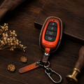 Custom Leather Key Fob Cover Compatible with Hyundai NEXO, IONIQ 5, IONIQ 6
