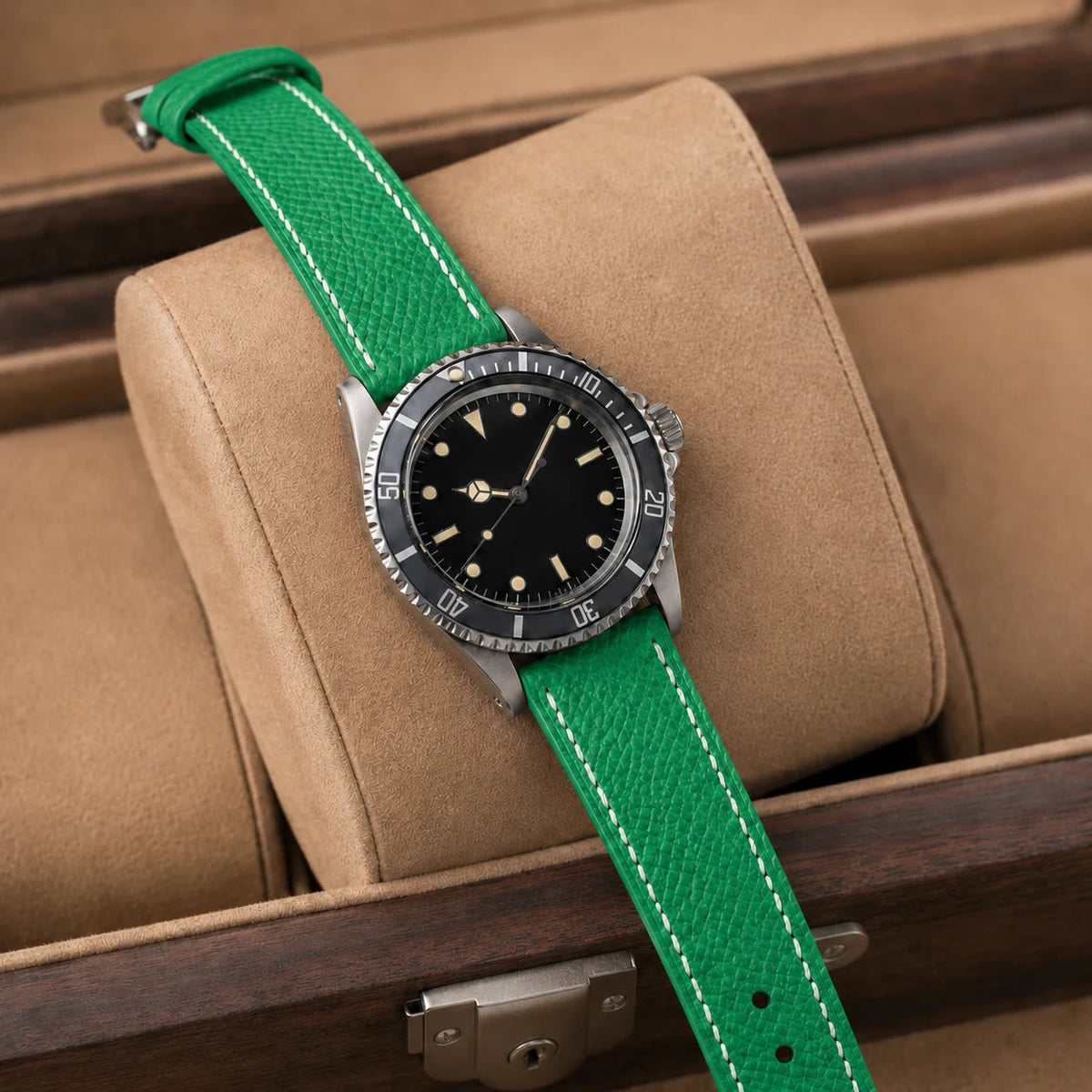 Emerald Green Epsom Leather Watch Strap