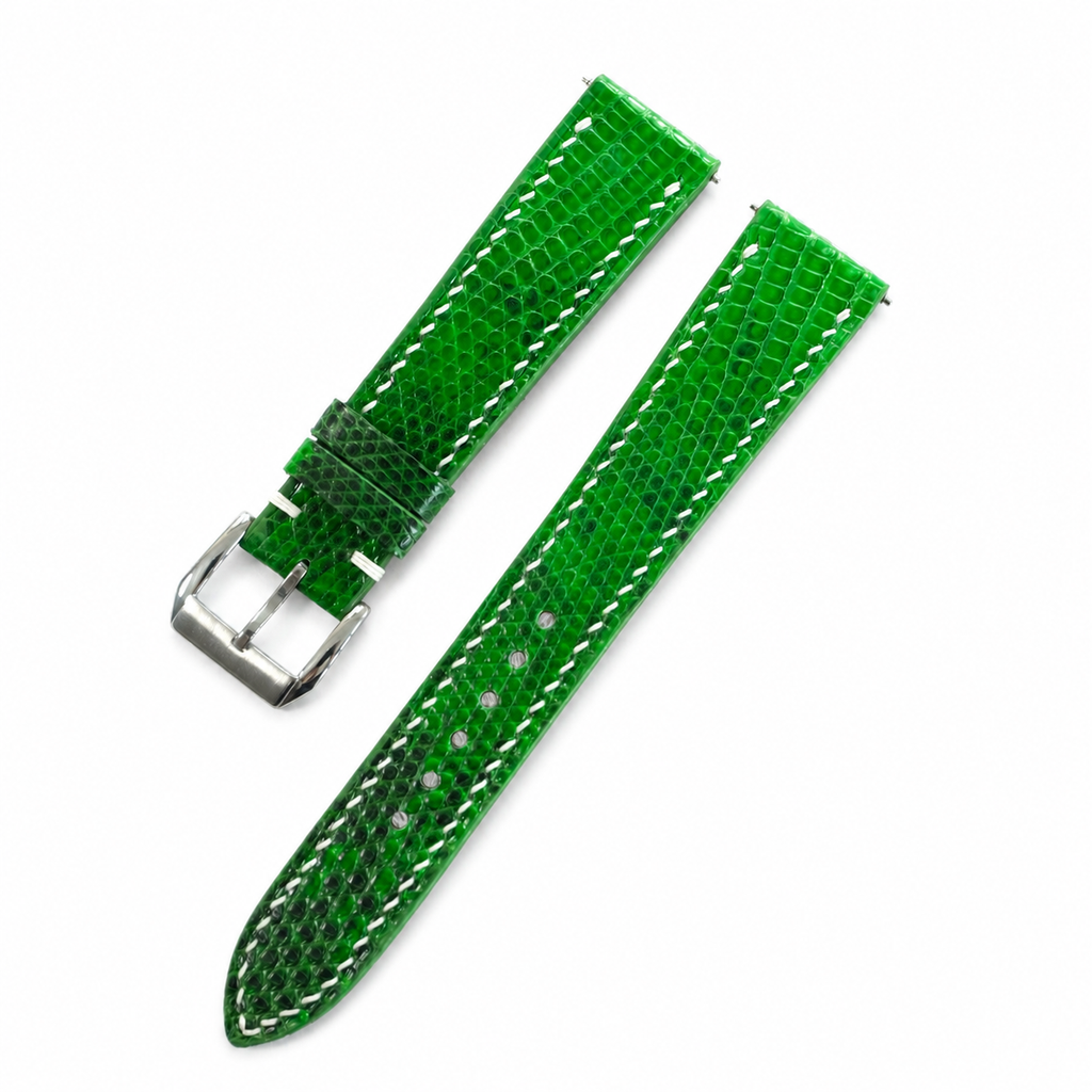 Emerald Green Lizard Leather Watch Strap