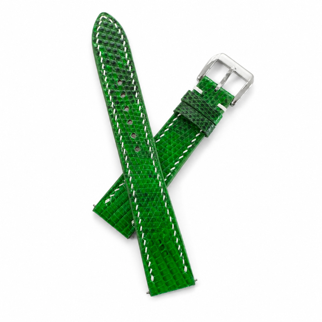 Emerald Green Lizard Leather Watch Strap