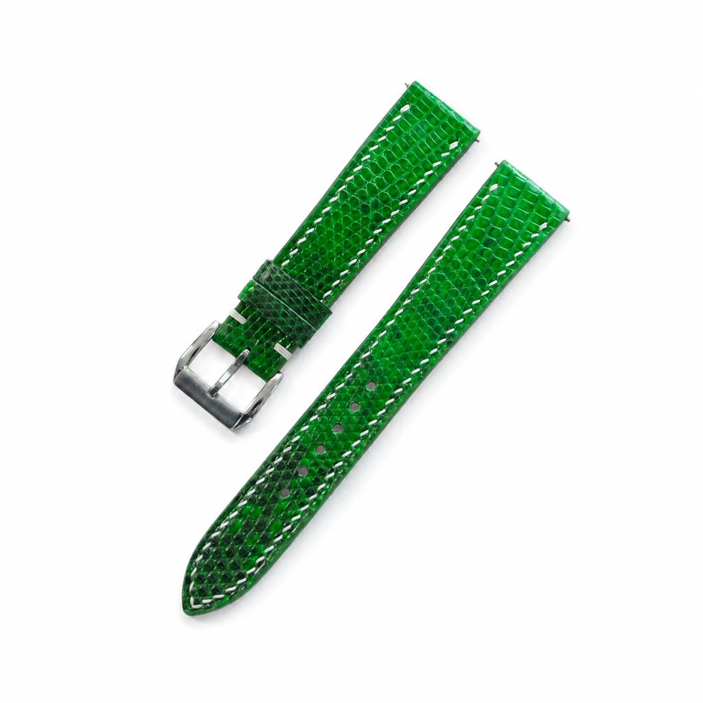 Emerald Green Lizard Leather Watch Strap