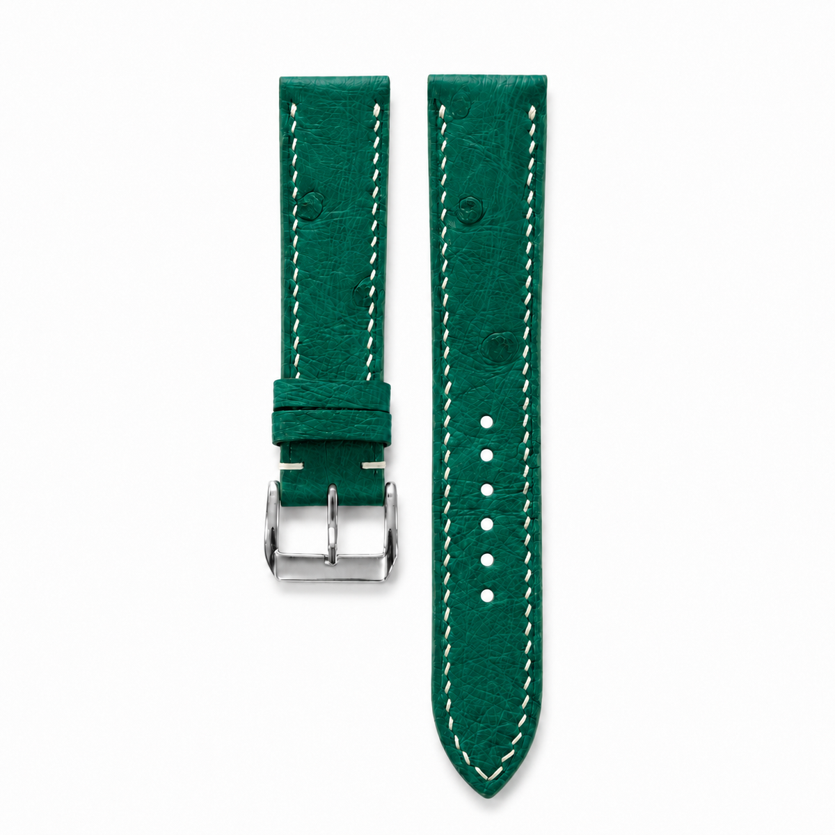 Green Ostrich Leather Watch Strap