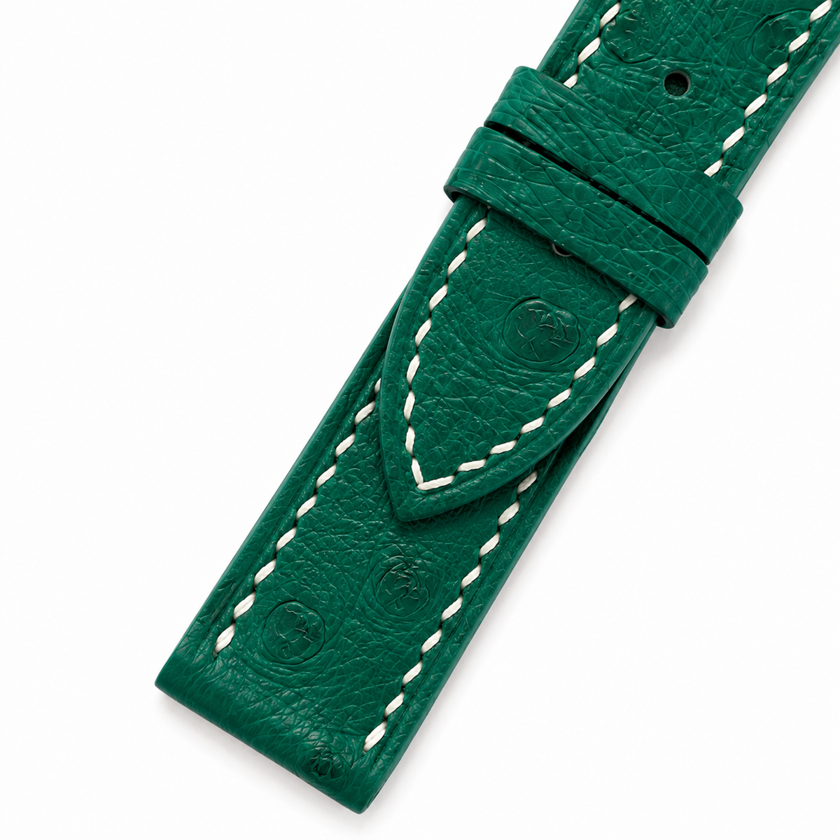 Green Ostrich Leather Watch Strap