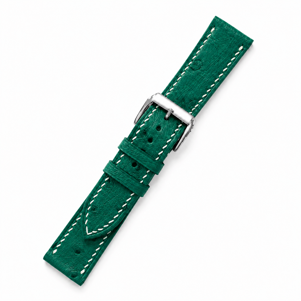 Green Ostrich Leather Watch Strap