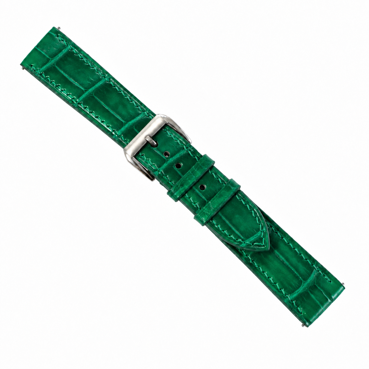 Emerald Green Patina Alligator Leather Watch Strap