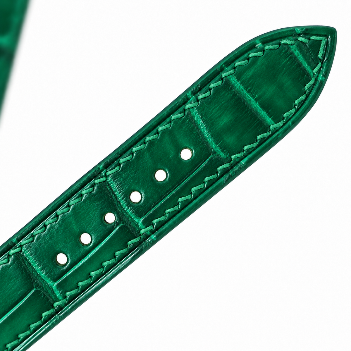 Emerald Green Patina Alligator Leather Watch Strap