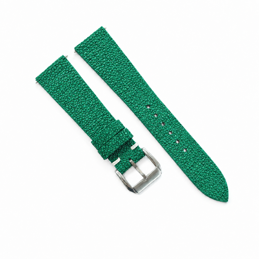 Emerald Green Stingray Leather Watch Strap