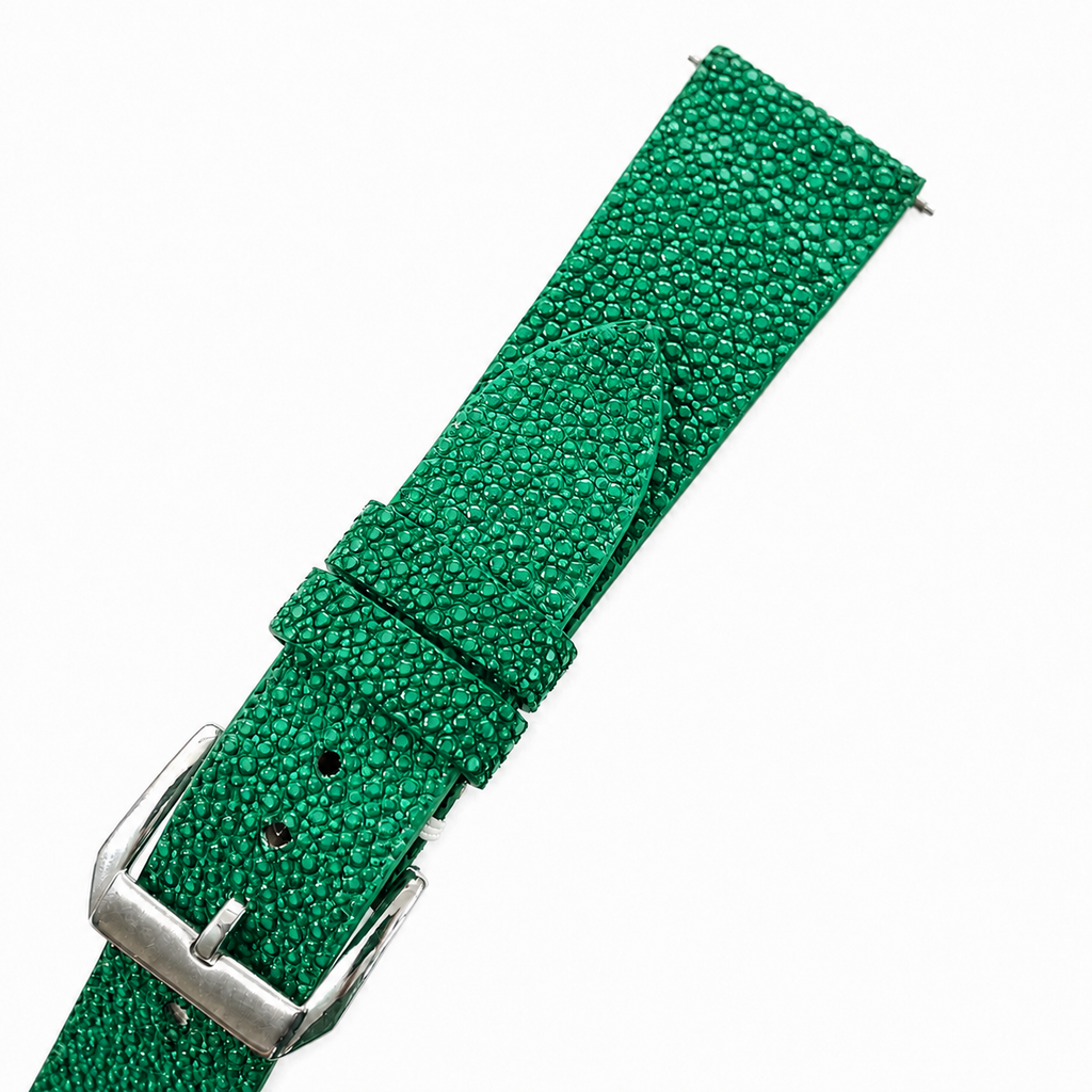 Emerald Green Stingray Leather Watch Strap