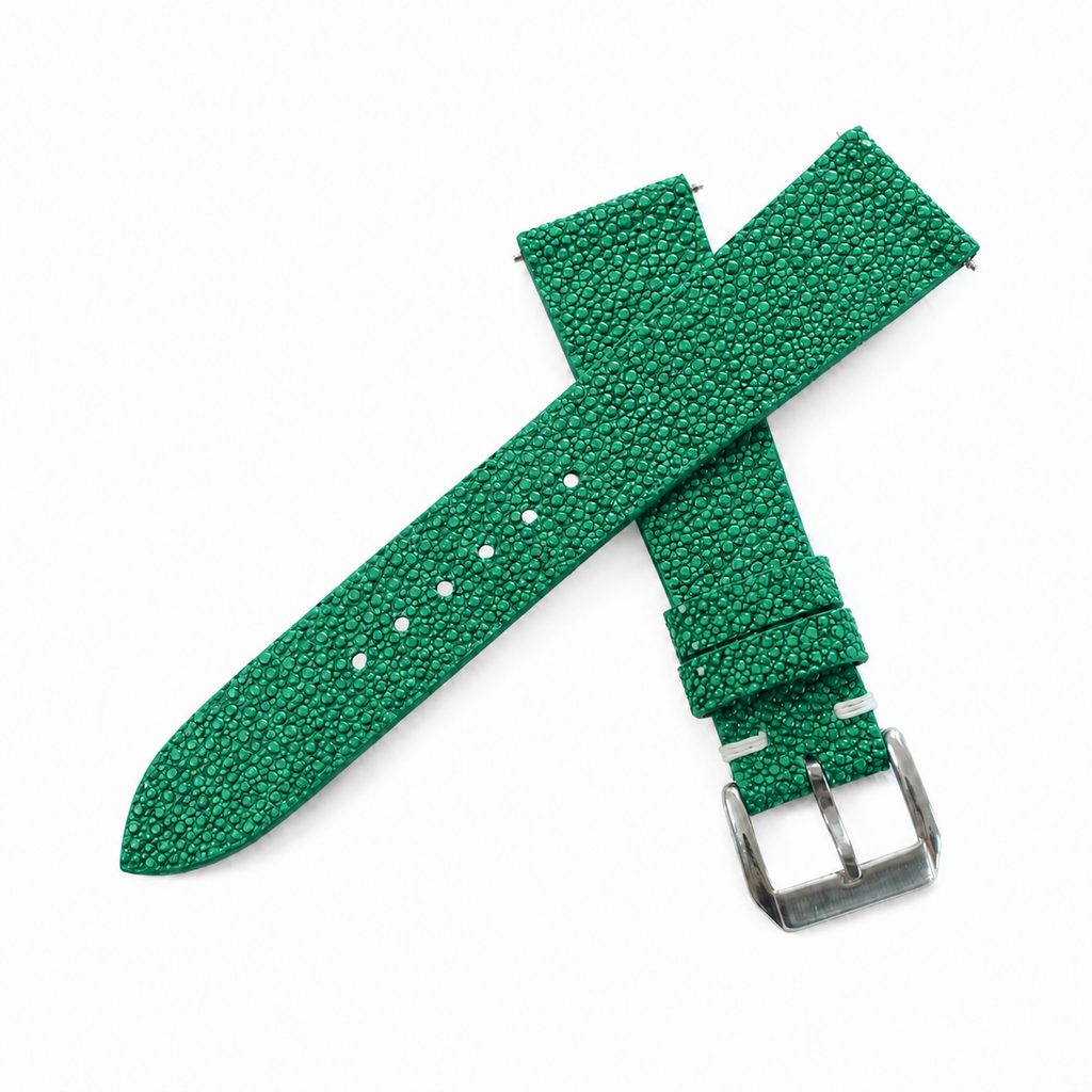 Emerald Green Stingray Leather Watch Strap