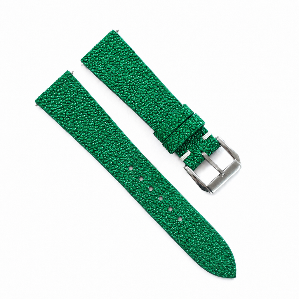 Emerald Green Stingray Leather Watch Strap