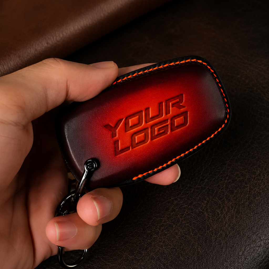 Handcrafted Leather Key Fob Cover Compatible with Ford F-150