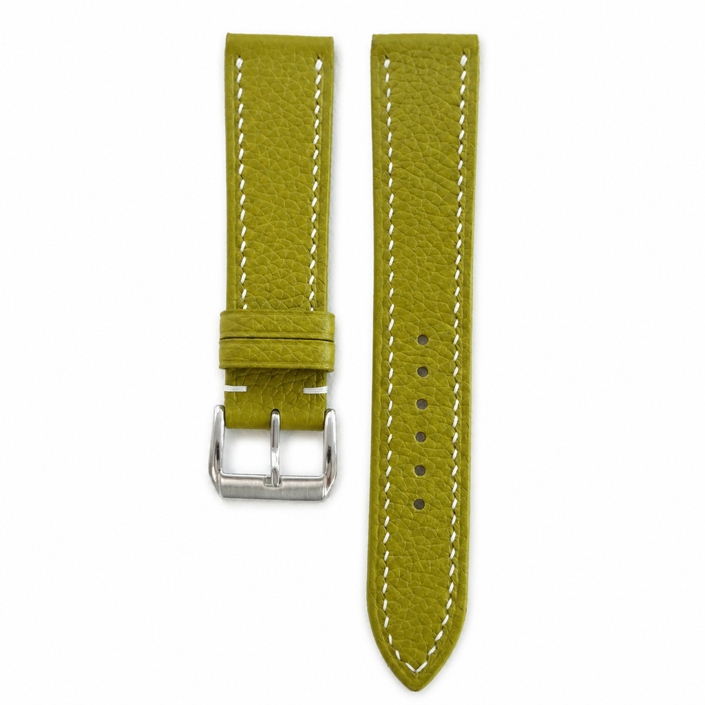 Olive Green Togo Leather Watch Strap
