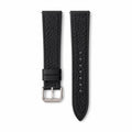 Flat Black Togo Leather Watch Strap