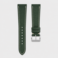 Flat Forest Green Epsom Leather Watch Strap