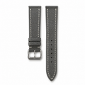 Flat Graphite Gray Togo Leather Watch Strap