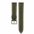 Flat Moss Green Togo Leather Watch Strap