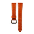 Flat Orange Lizard Leather Watch Strap