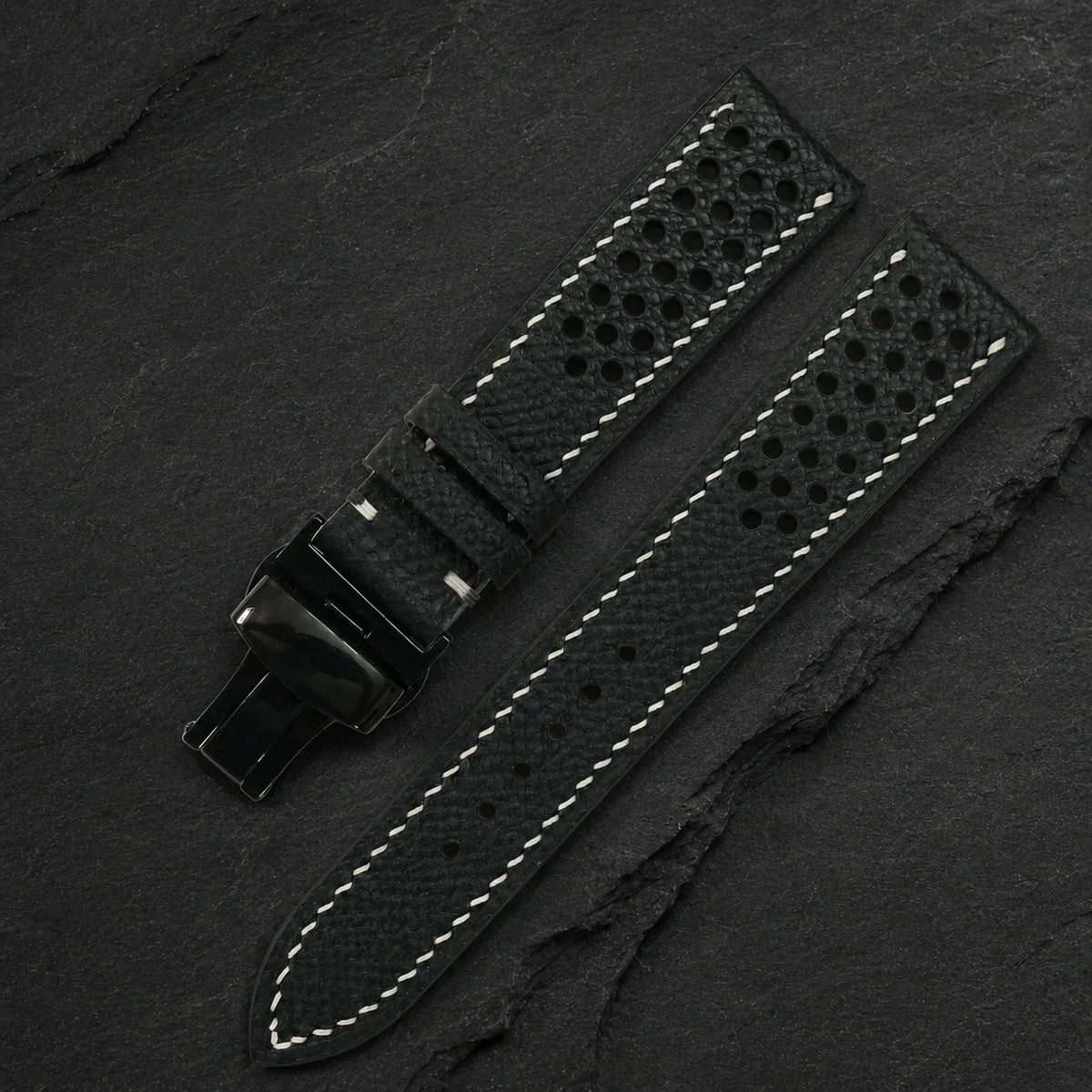Flat Rally Small Epsom Leather Watch Strap