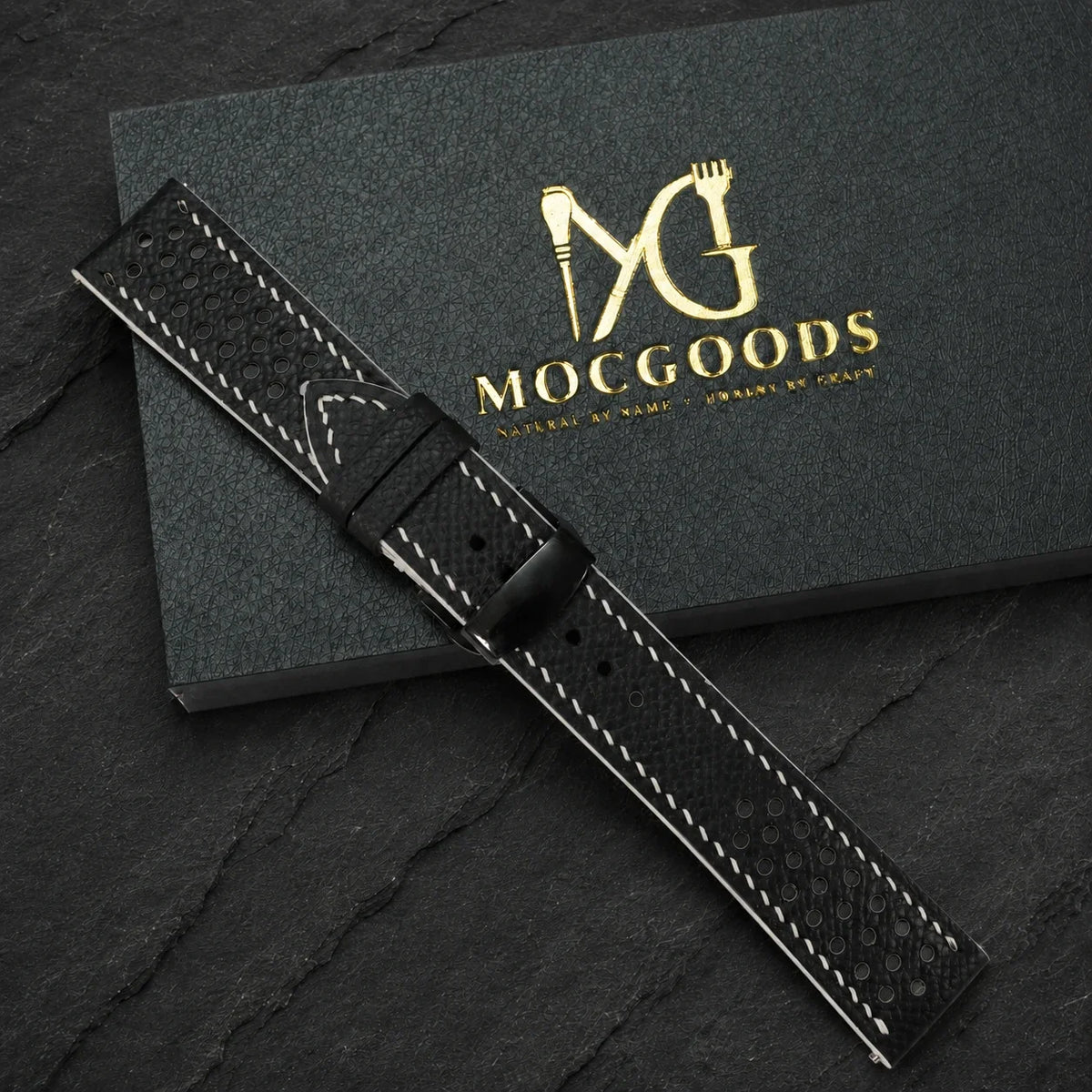 Flat Rally Small Epsom Leather Watch Strap