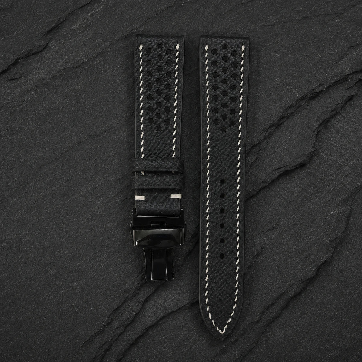 Flat Rally Small Epsom Leather Watch Strap