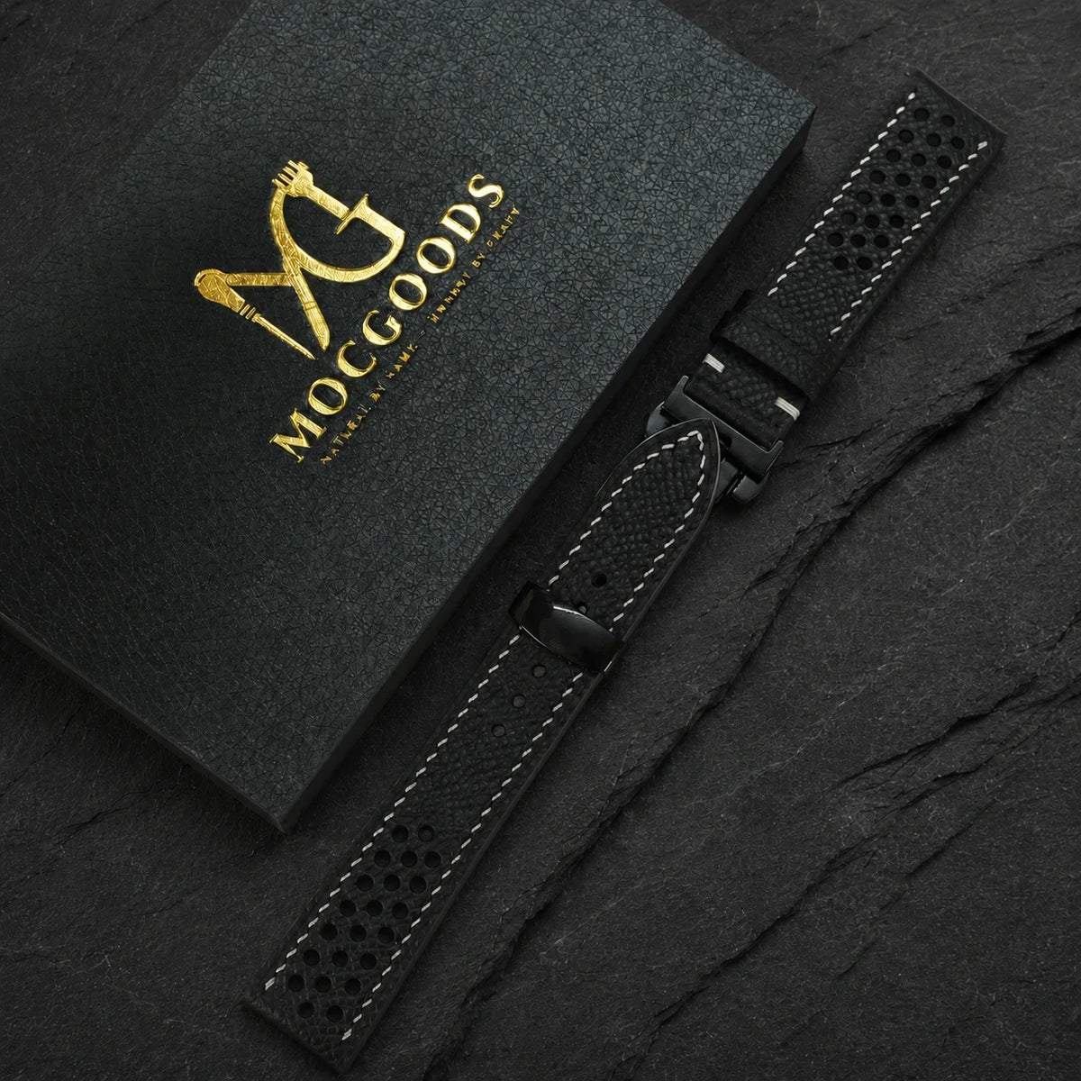 Flat Rally Small Epsom Leather Watch Strap