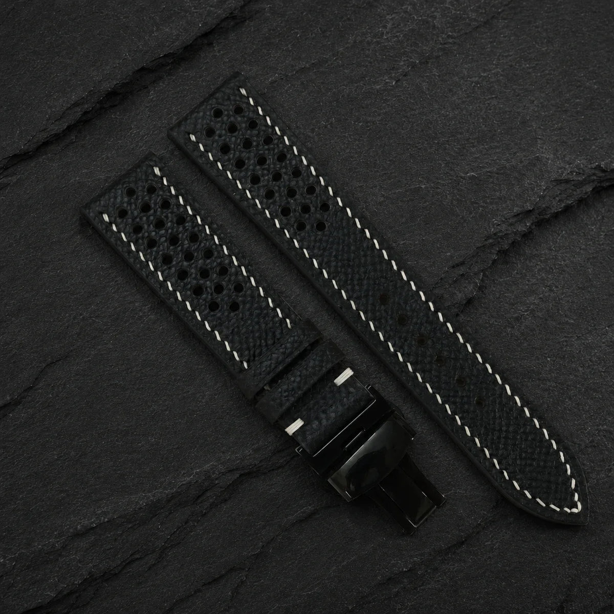Flat Rally Small Epsom Leather Watch Strap