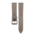 Flat Taupe Smooth Ostrich Leather Watch Strap