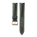 Padded Forest Green Lizard Leather Watch Strap