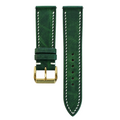 Forest Green Waxed Leather Watch Strap