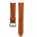 Golden Cognac Large Scale Ostrich Leg Leather Watch Strap