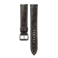 Padded Gray Alligator Leather Watch Strap