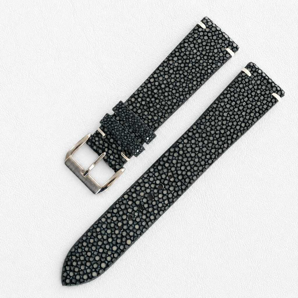 Gray Stingray Leather Watch Strap