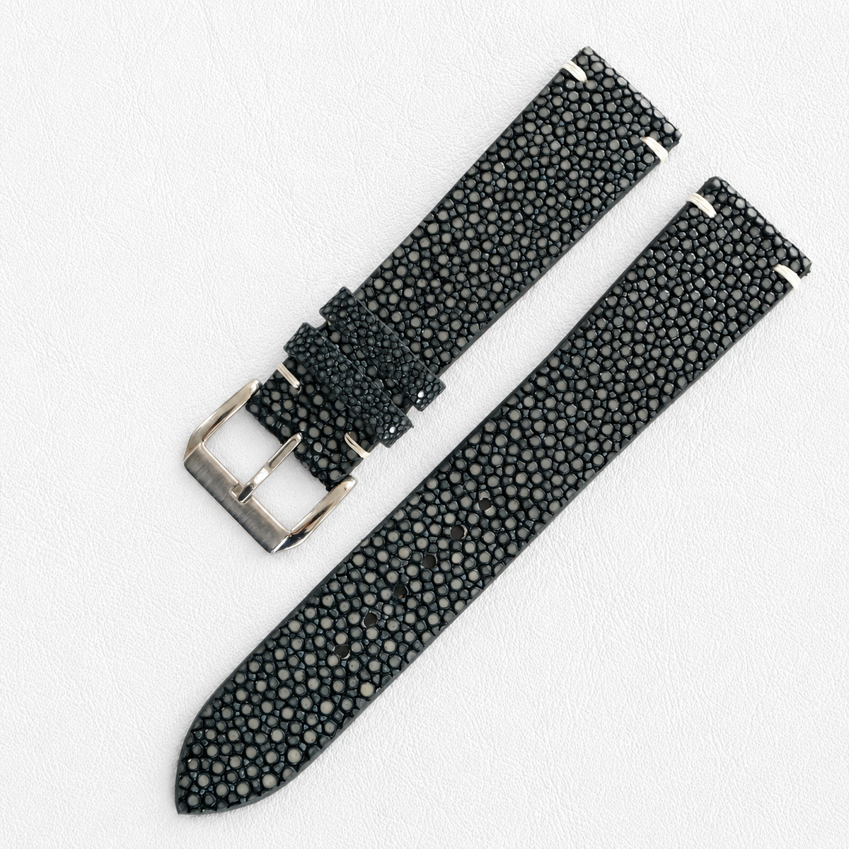 Gray Stingray Leather Watch Strap