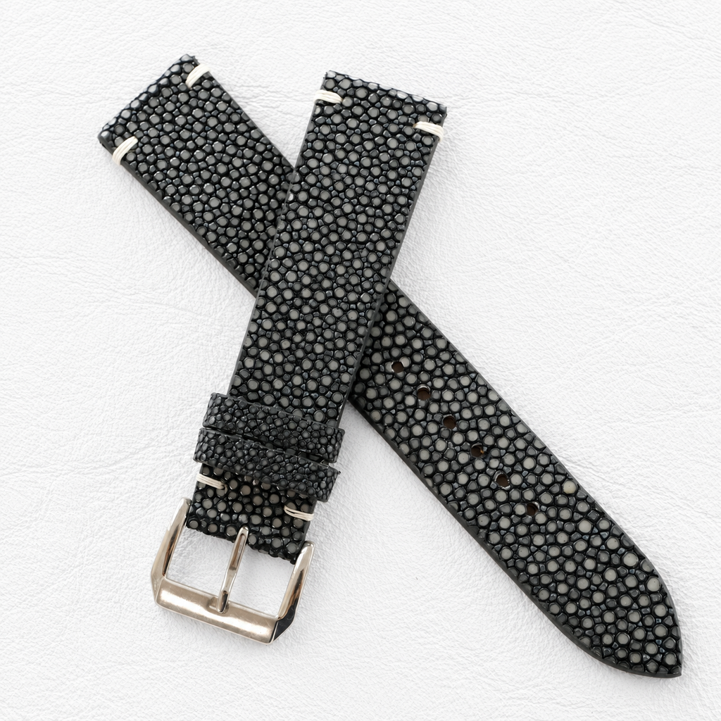 Gray Stingray Leather Watch Strap