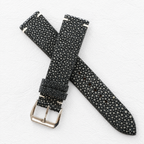 Gray Stingray Leather Watch Strap