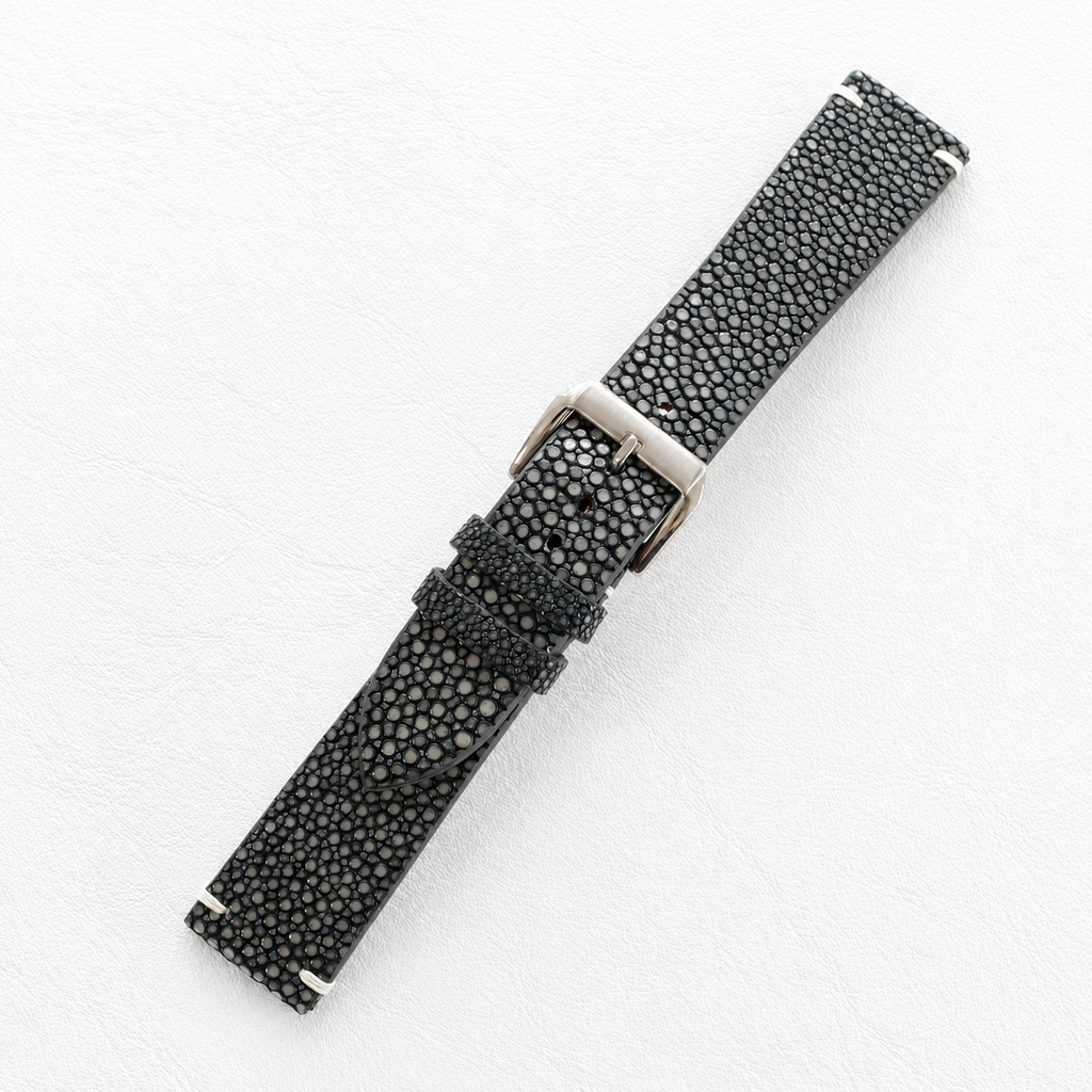 Gray Stingray Leather Watch Strap