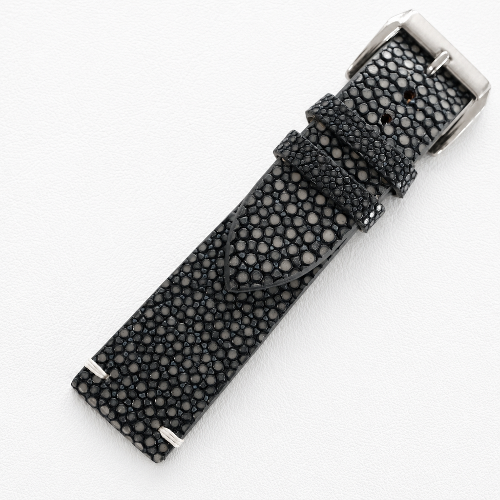 Gray Stingray Leather Watch Strap