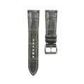 Handmade Gray Alligator Leather Watch Strap
